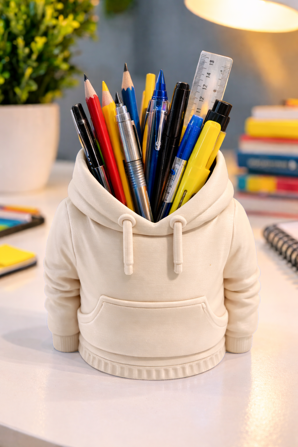 3D printed Hoodie Pencil Holder - Cozy & Cool Desk Organizer.
