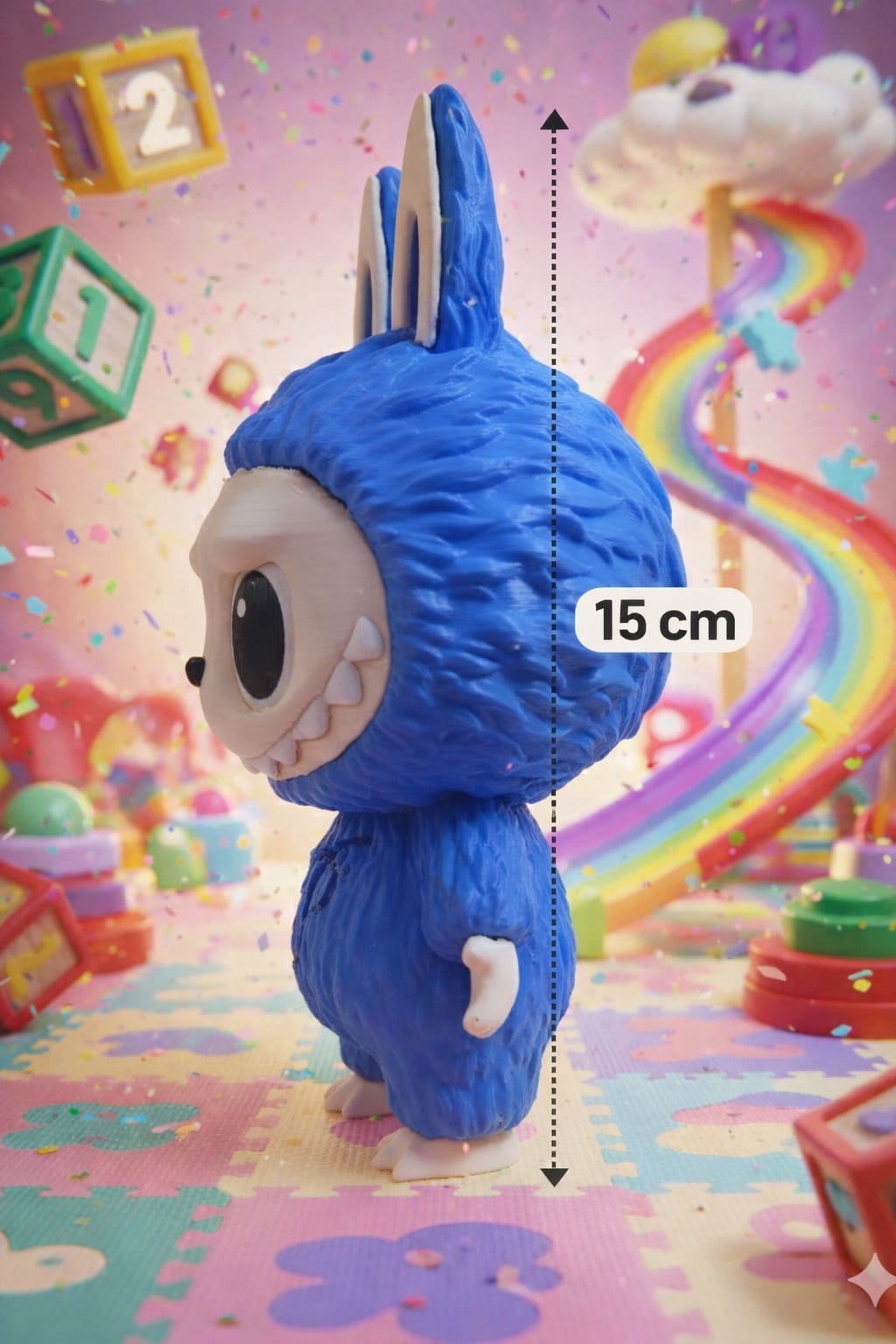3D Printed Labubu Toy with customized letters