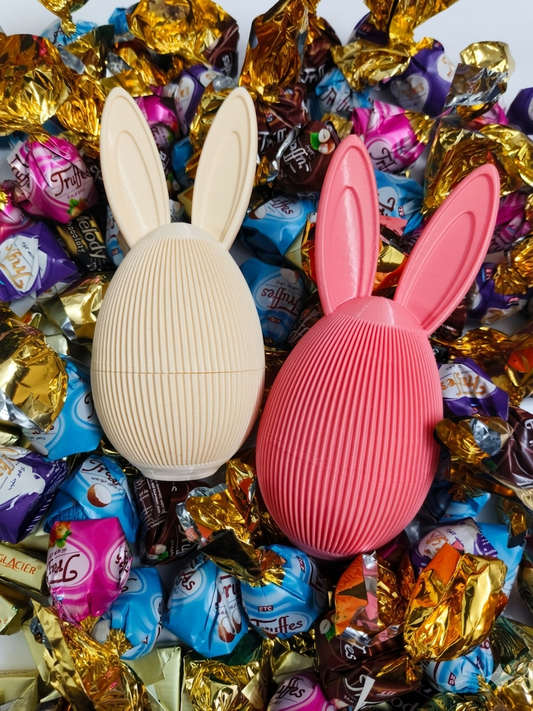 3D printed Easter Bunny Egg with chocolates