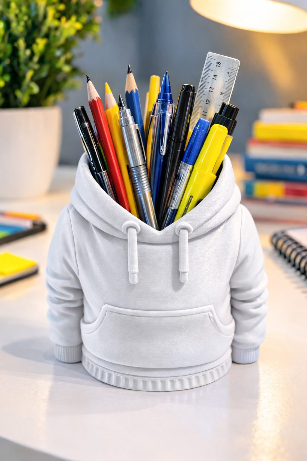 3D printed Hoodie Pencil Holder - Cozy & Cool Desk Organizer.